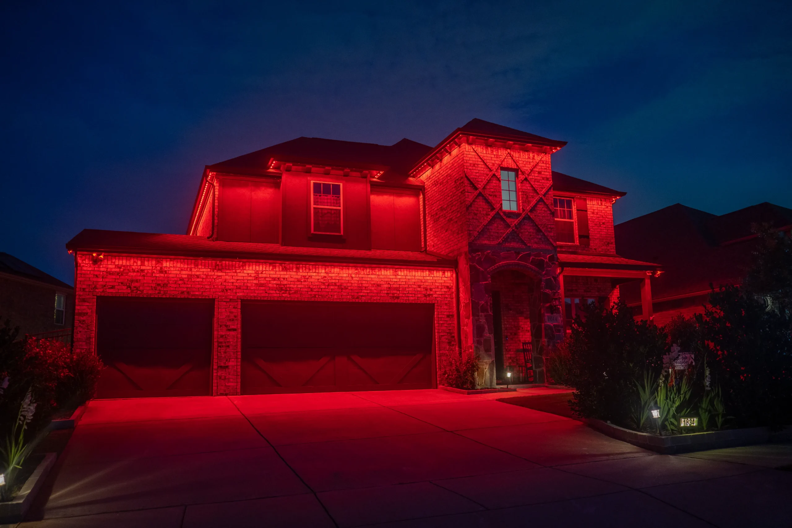 Gameday lighting installation for sports fans