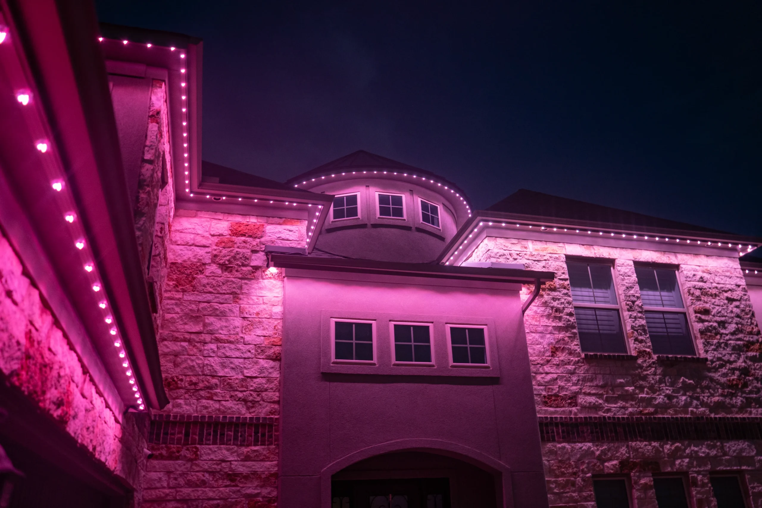 Team colors lighting installation