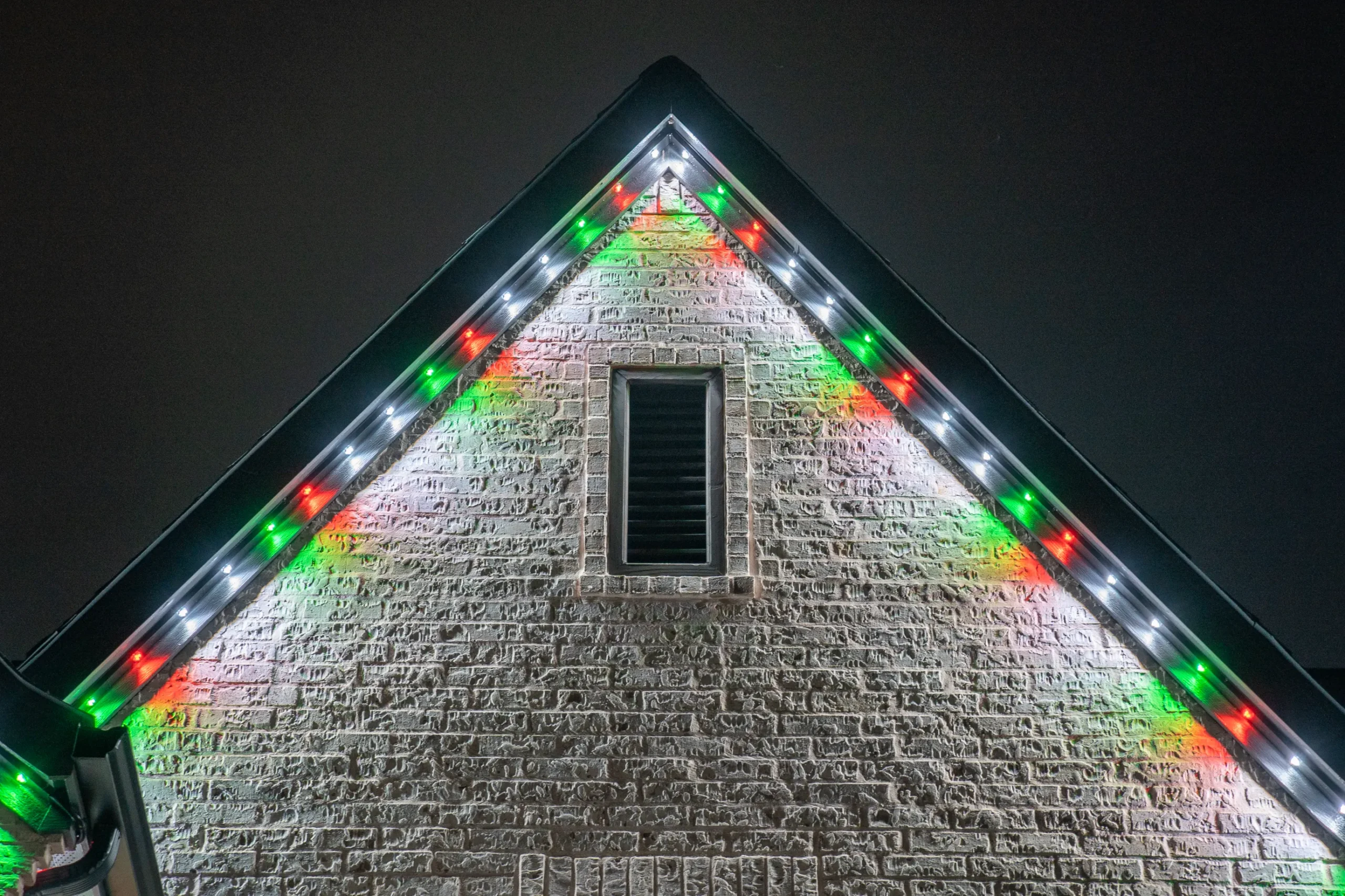 Holiday lighting on residential property